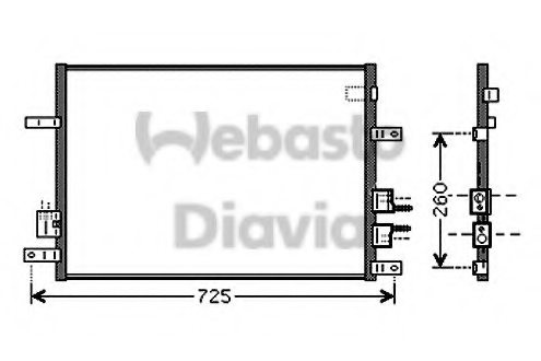 WEBASTO 82D0225544A Condenser, air conditioning